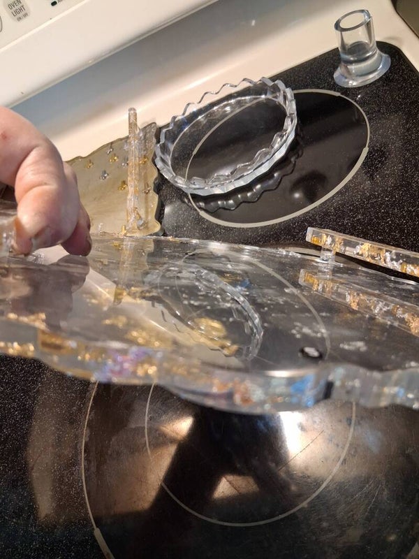 Serving trays wavy circular