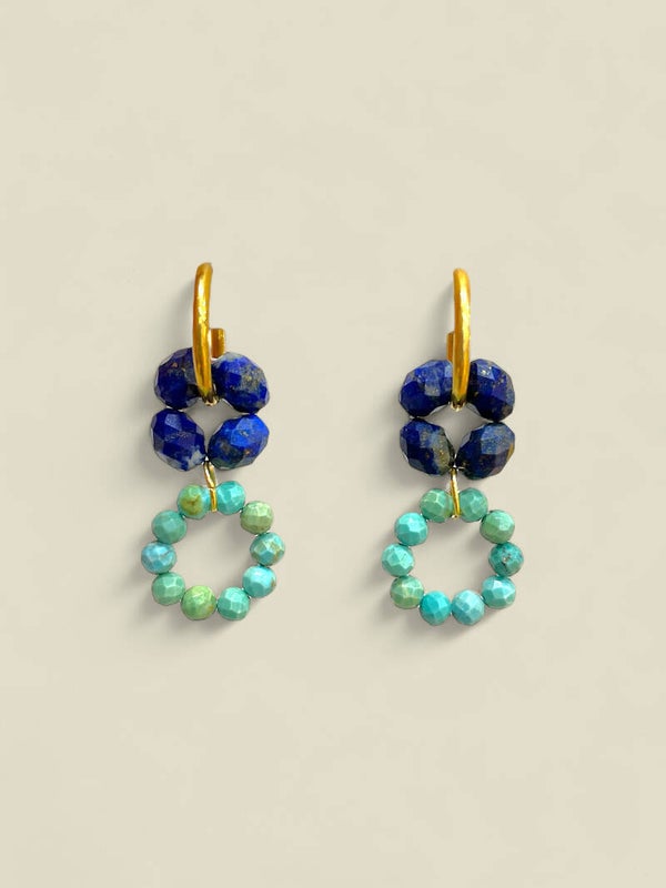 Paire de charms en Lapis Lazuli et Magnésite ( les extras )