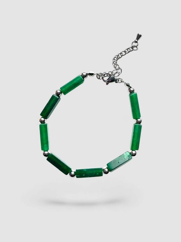 Le Bracelet Adélaïde en Jade teinté