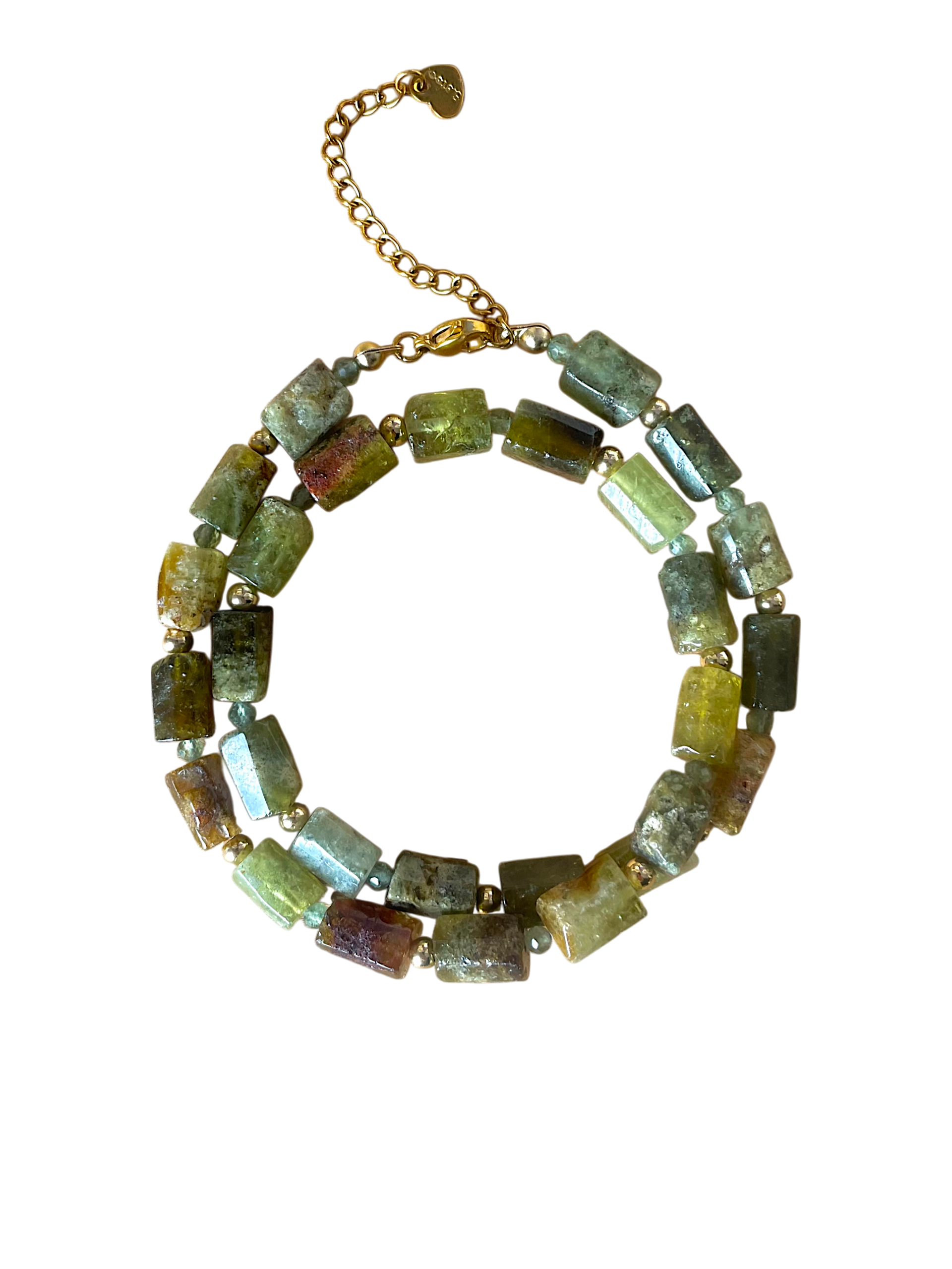 Le Collier Théodora en Grenat Vert