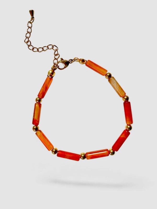 Le Bracelet Mathilde en Agate rouge