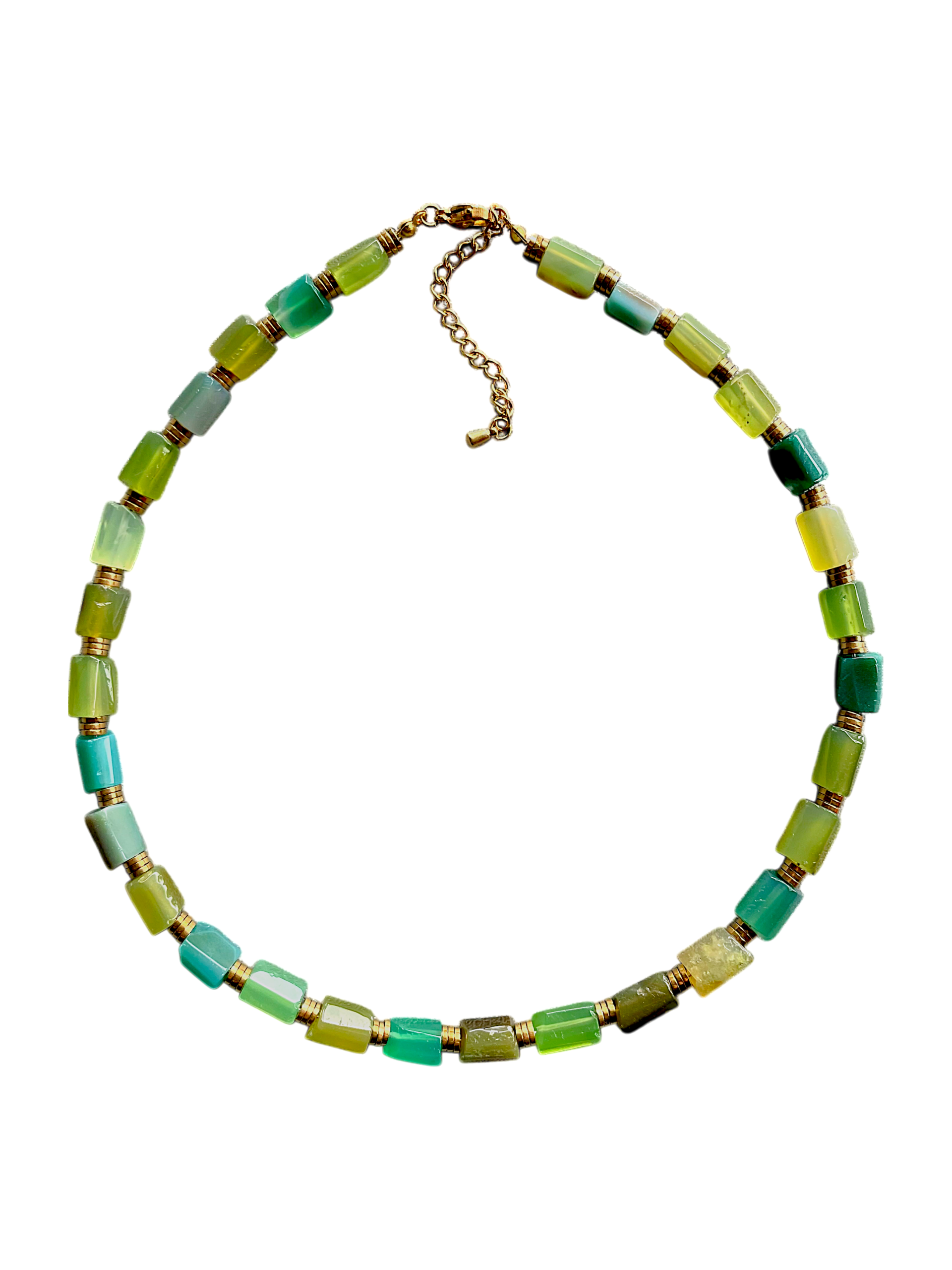 Le Collier Théodora en Agate verte