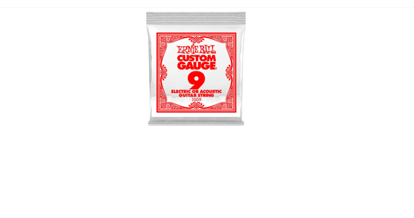 Ernie Ball Custom Gauge 1009.009GA Single Acoustic or Electric String