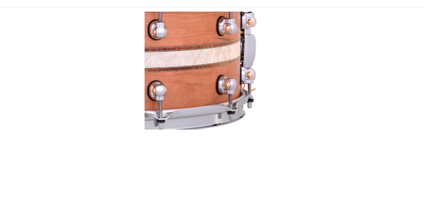 Pearl Music City Custom Solid Shell Snare Cherry with DuoBand Ebony Marine Inlay 14 x 6.5 in.