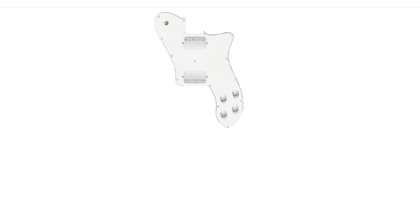 920D Custom Loaded Pickguard for '72 Deluxe Telecaster with Nickel Smoothies Humbuckers White