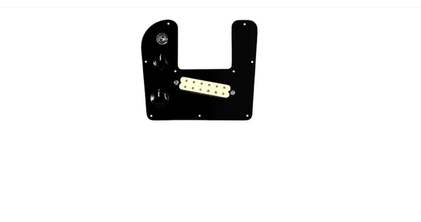 920D Custom Rogue Lap Steel Loaded Pickguard With Aged White Polyphonics Pickup Black