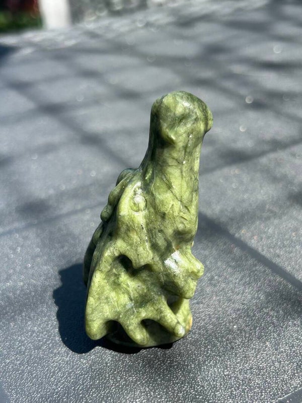 Jadeiet drakenhoofd donker