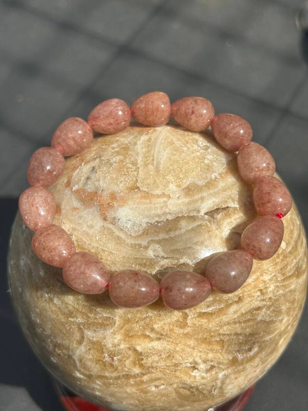 Aardbeienkwarts armband aardbei vorm