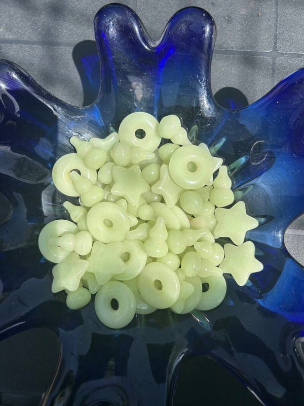 Glow in the dark pompoen per stuk