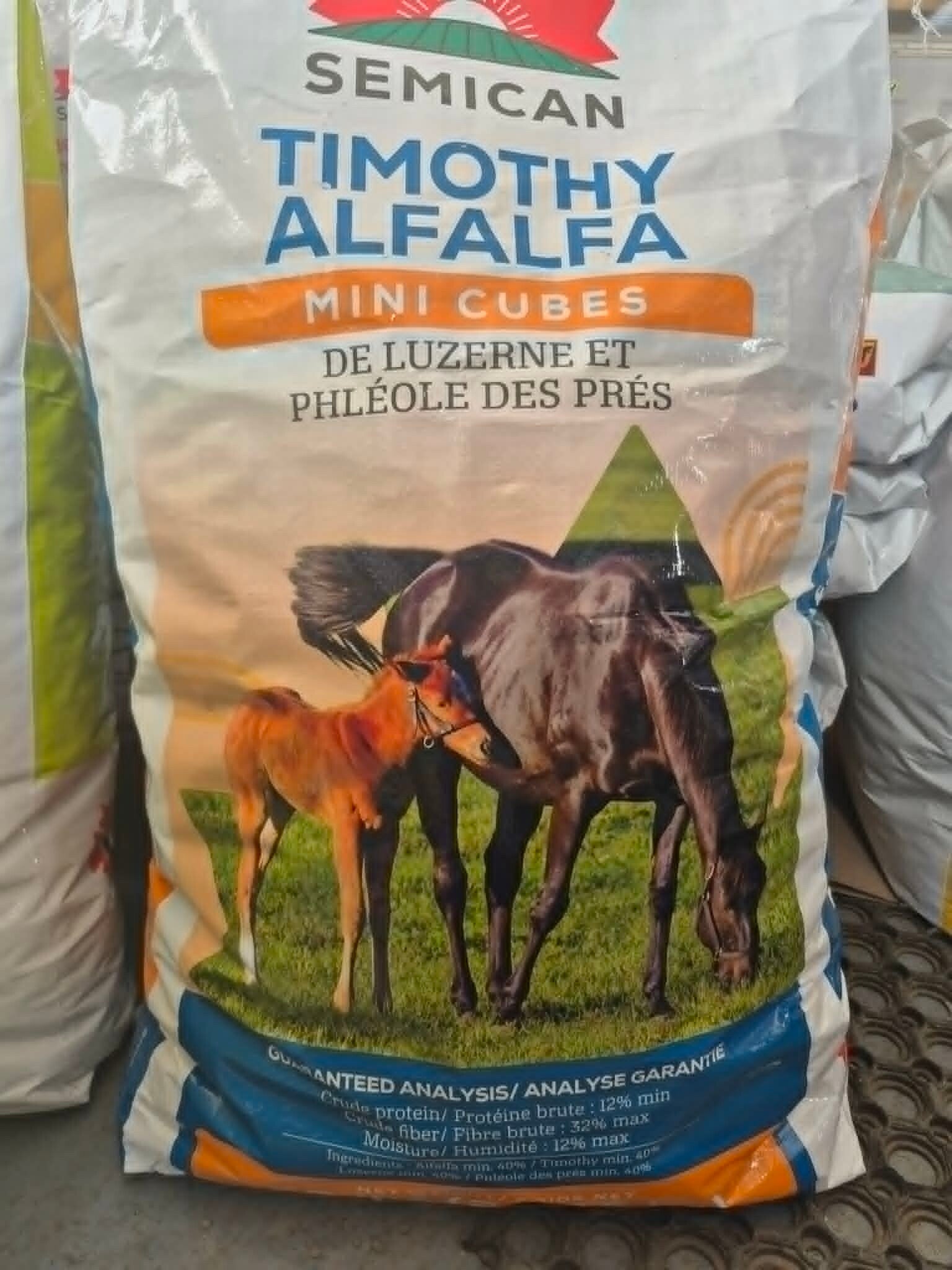 Minis-cubes luzerne/phléole des prés cheval 22.68kg (50lbs)