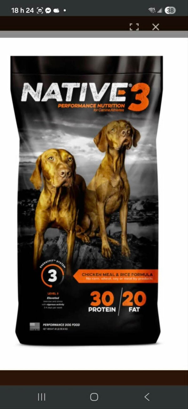 Native chien 3....30/20  18.1kg (40lbs)