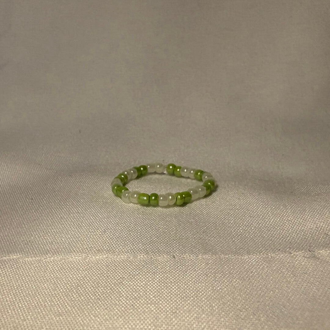 Green + White - Multicolored Ring