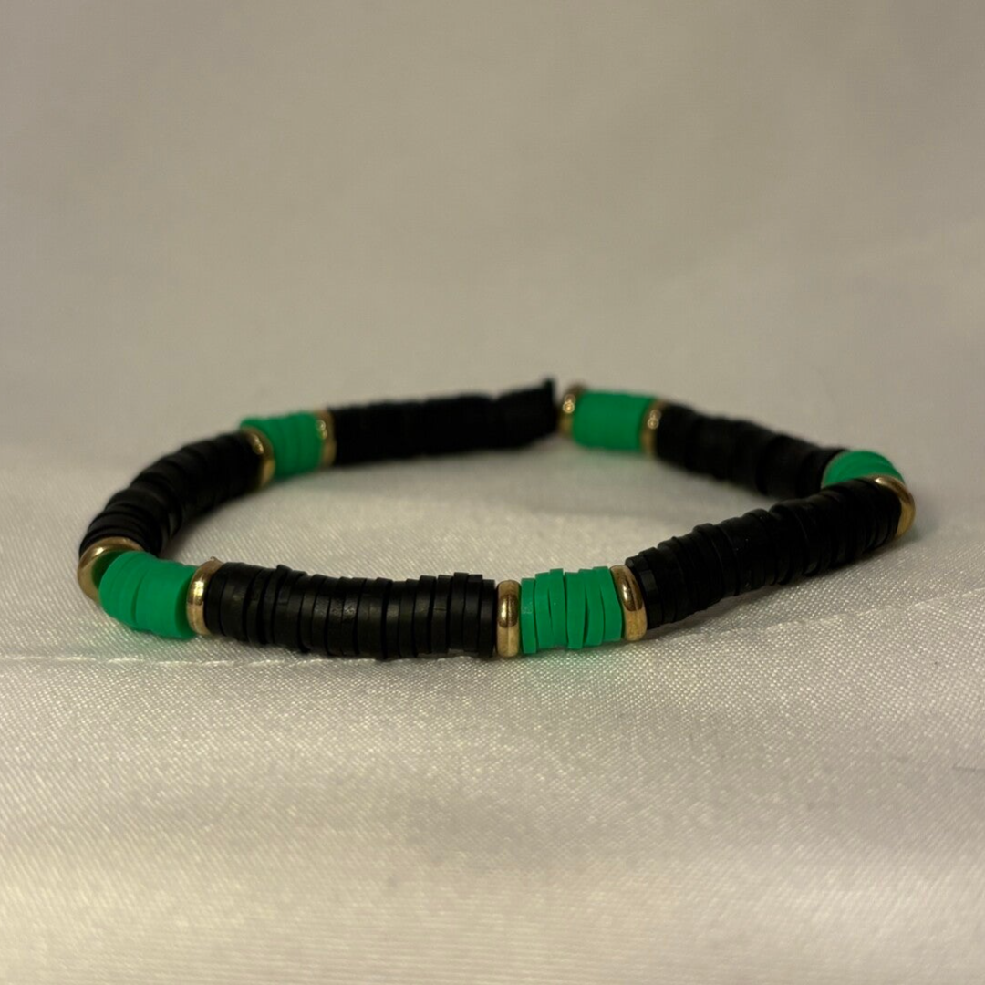 Neon Green - Clay Bead Bracelet