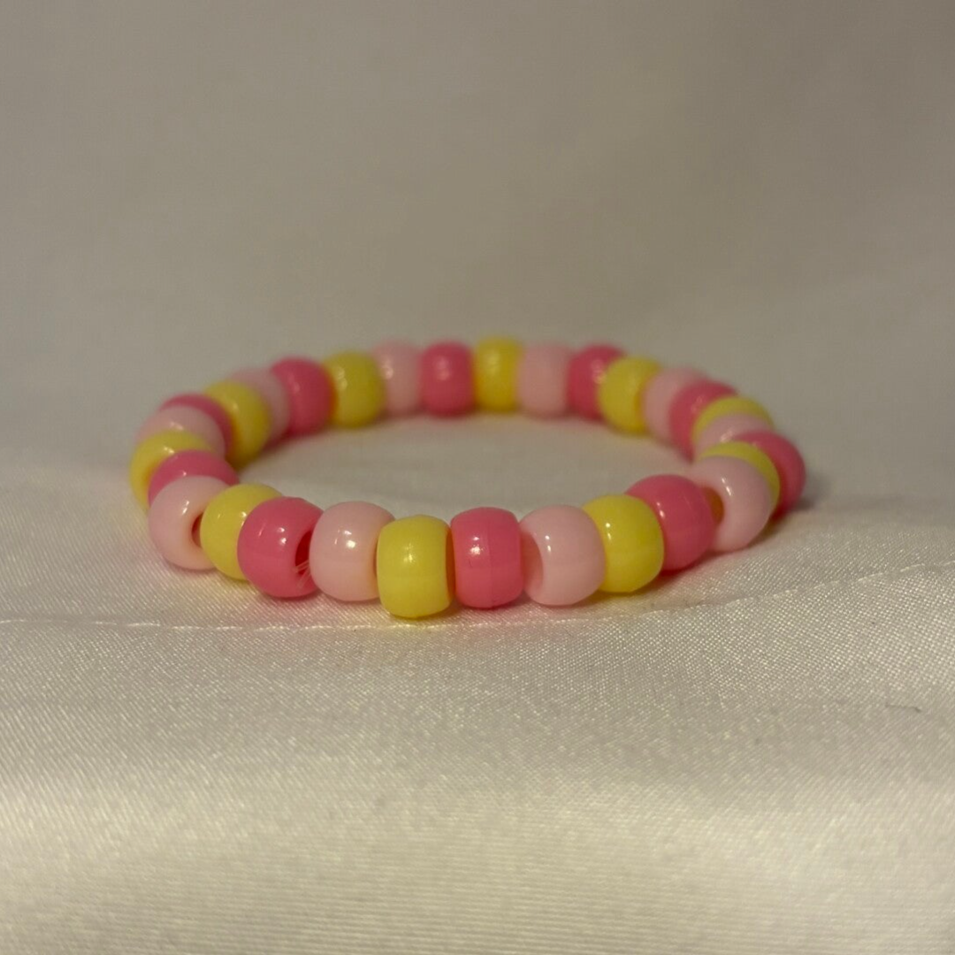 Pink Lemonade - Kids Pony Bead Bracelet
