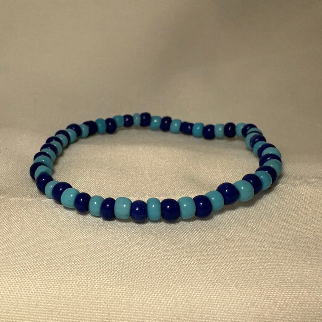 Double Blue - Seed Bead Bracelet