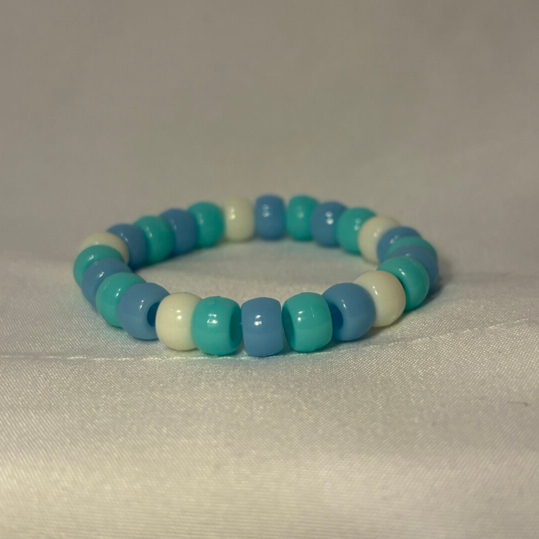 Blue Blue Sky - Kids Pony Bead Bracelet