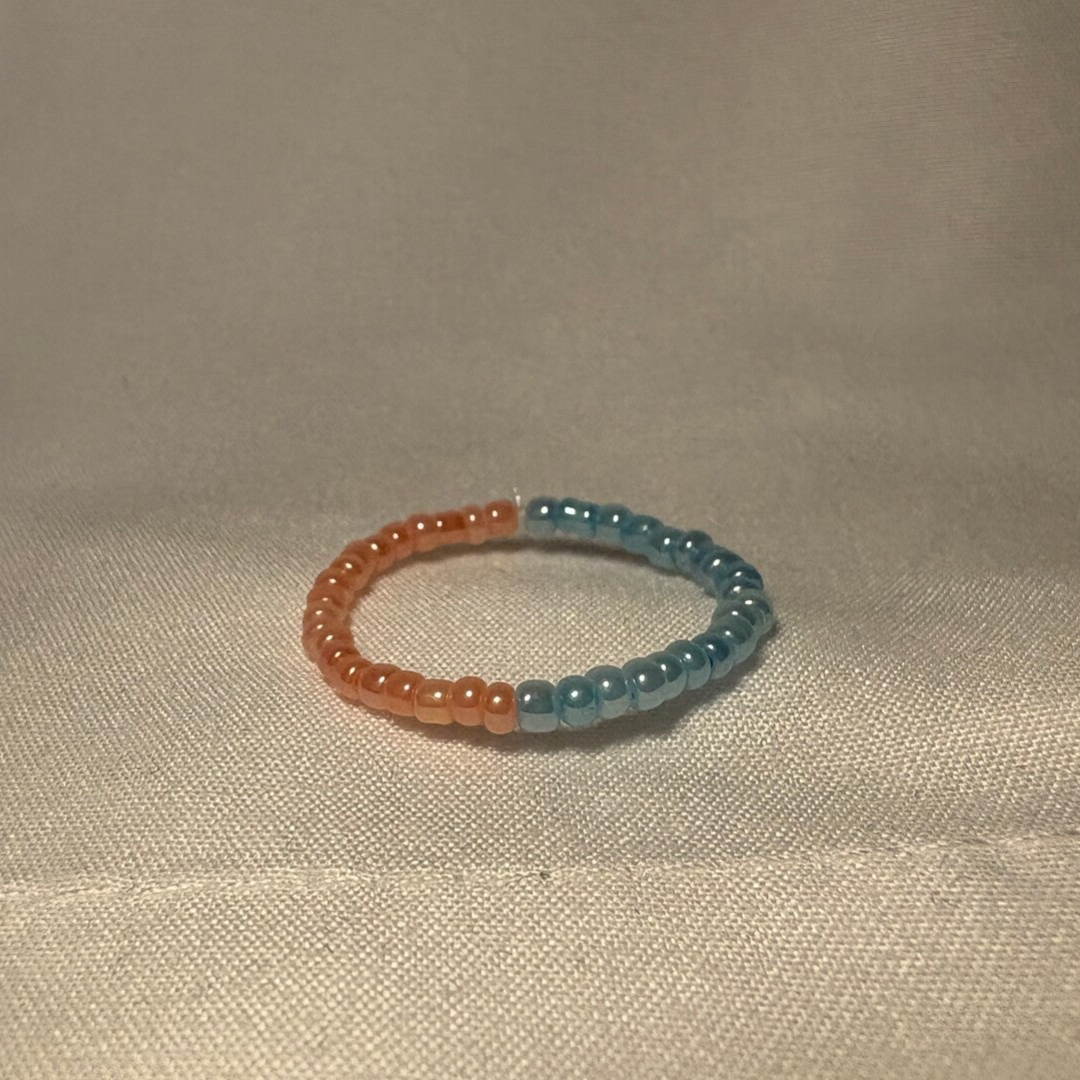 Peach + Blue - Multicolored Ring