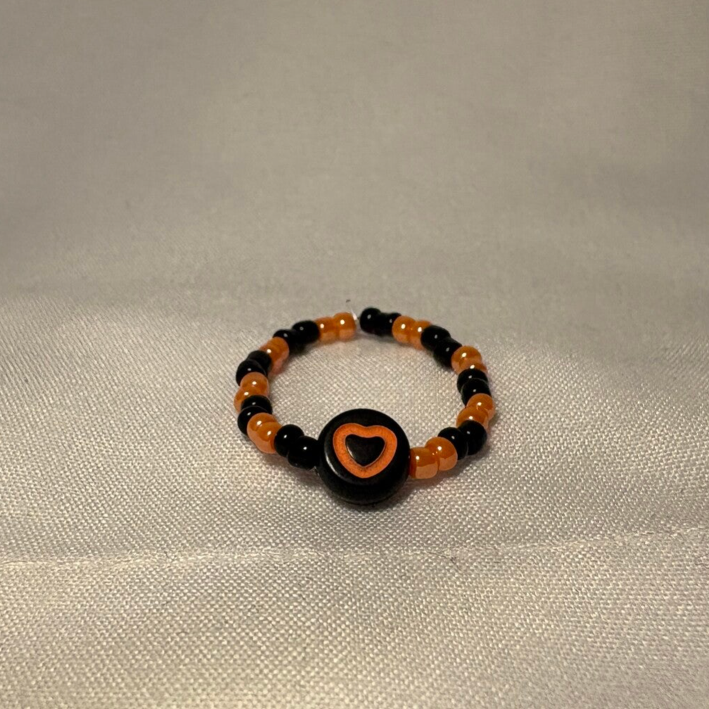 Orange Neon Heart - Multicolored Ring