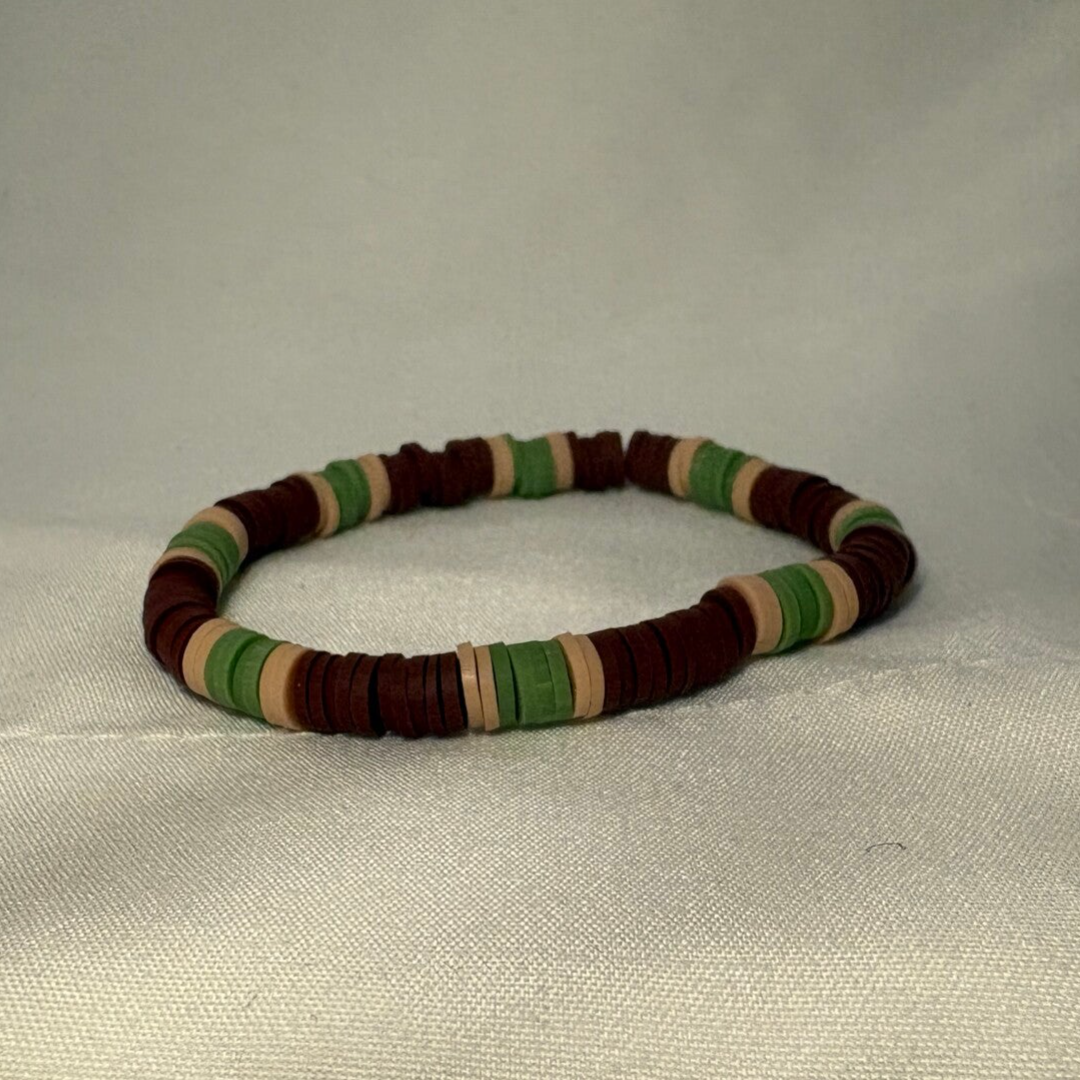 Mahogany - Clay Bead Bracelet
