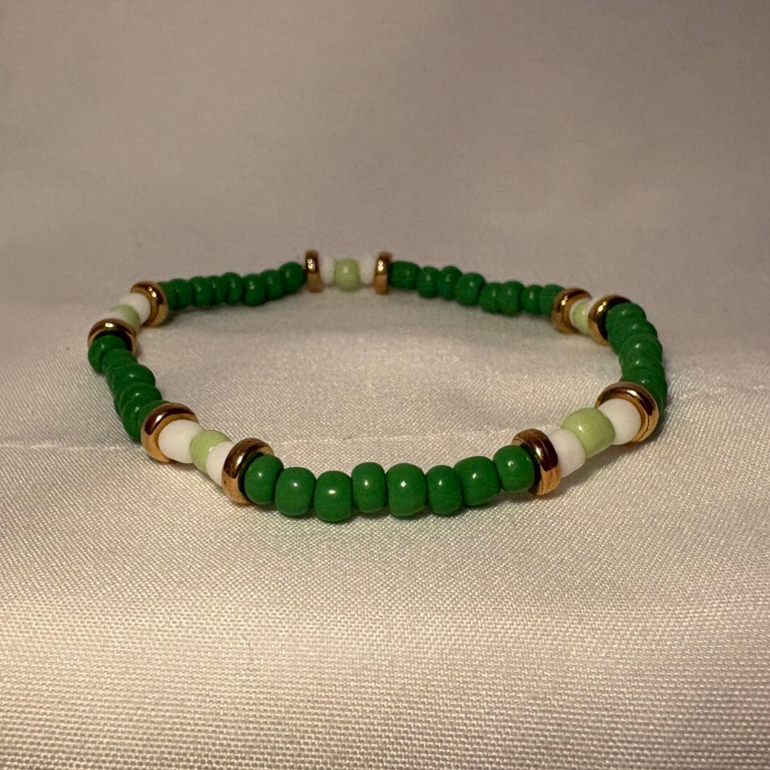 Fancy Green - Seed Bead Bracelet