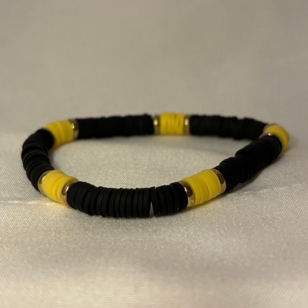 Yellow Neon - Clay Bead Bracelet