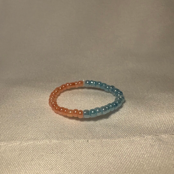 Peach + Blue - Multicolored Ring