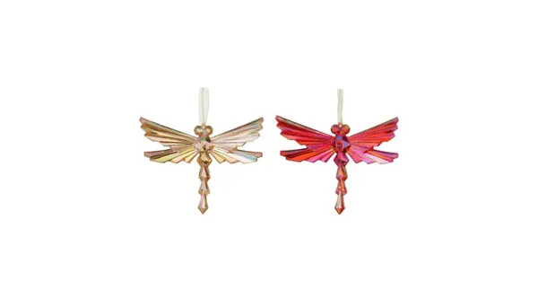 Libelle goud en rood