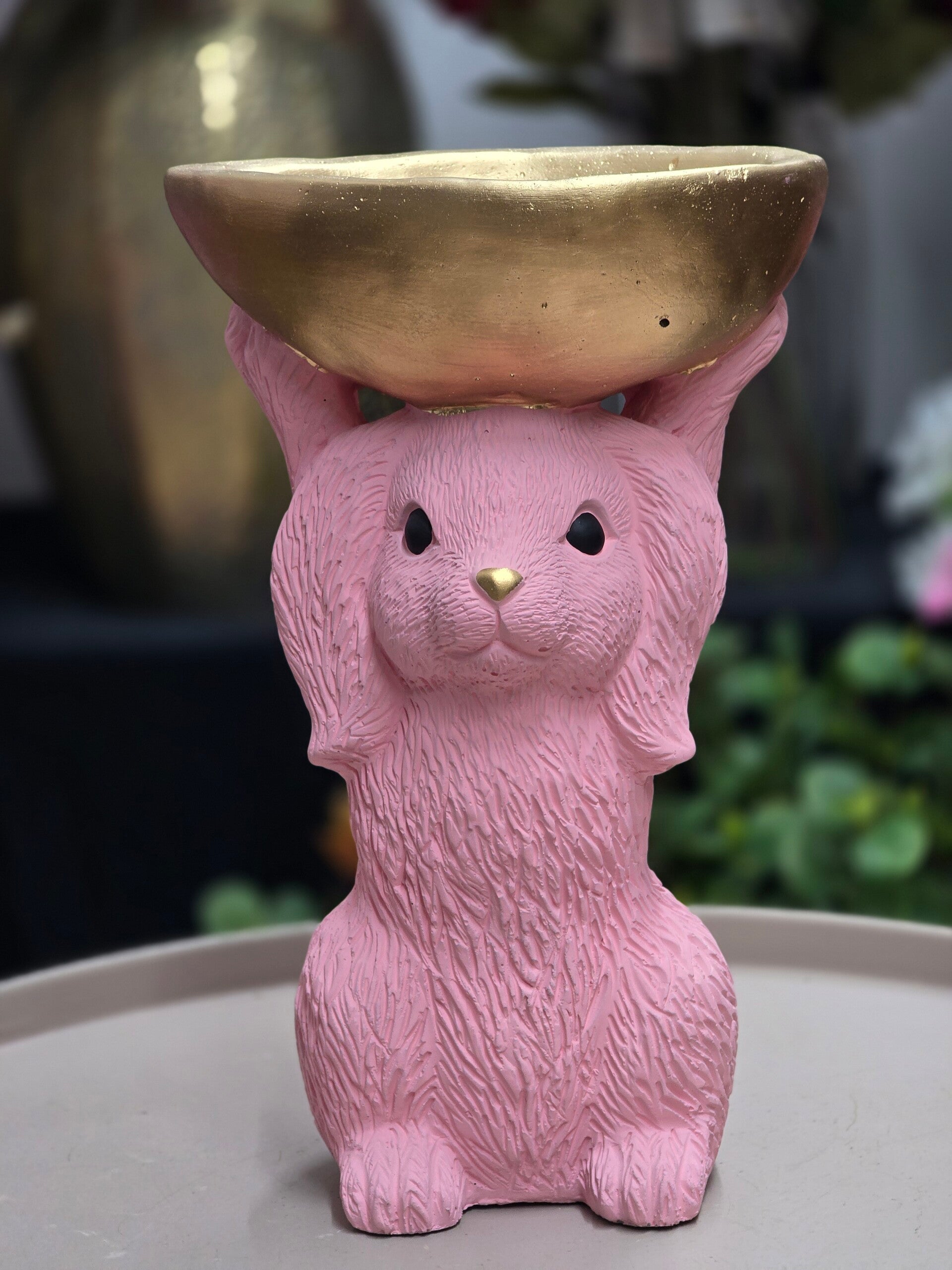 Schaal konijn roze XXL