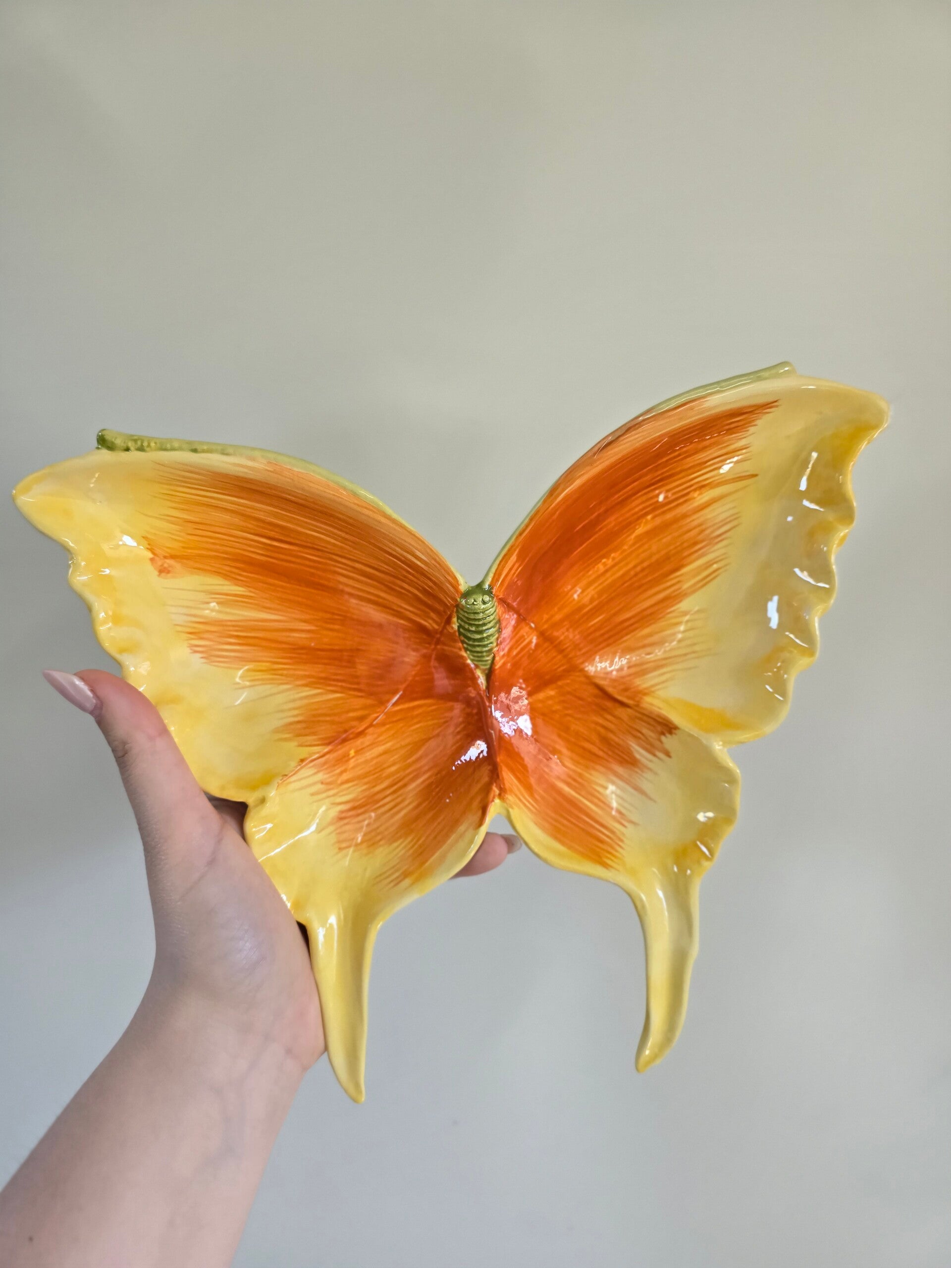 schaal Butterfly geel/oranje