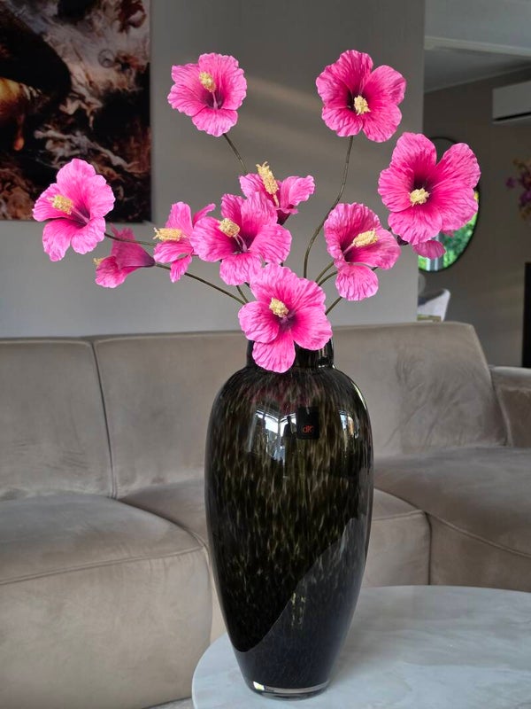 Silk hibiscus donker roze
