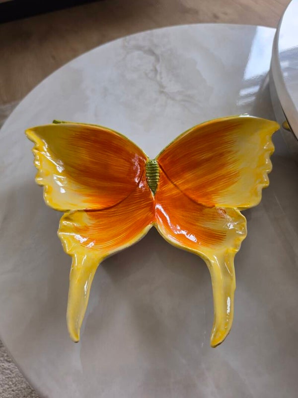 schaal Butterfly geel/oranje
