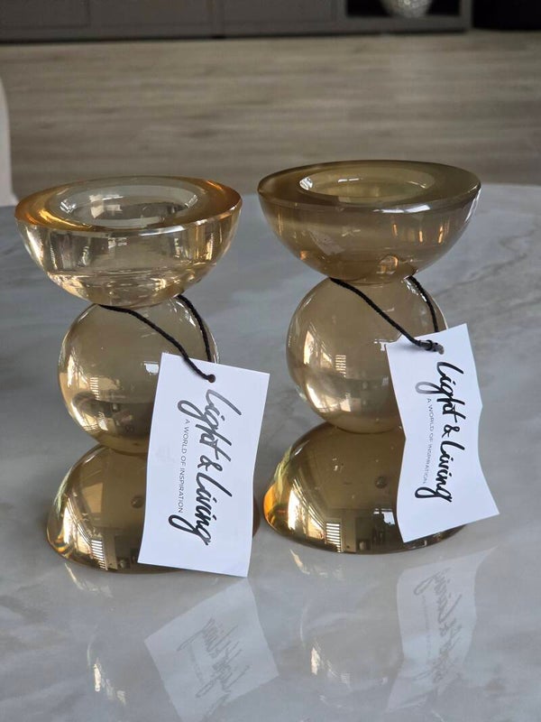 ITINGS Glazen Kaarsenhouder – Amber