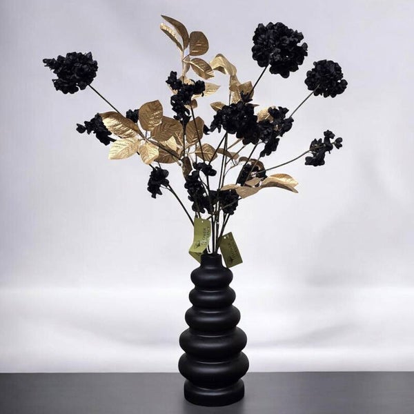 Kunstboeket zwart-goud