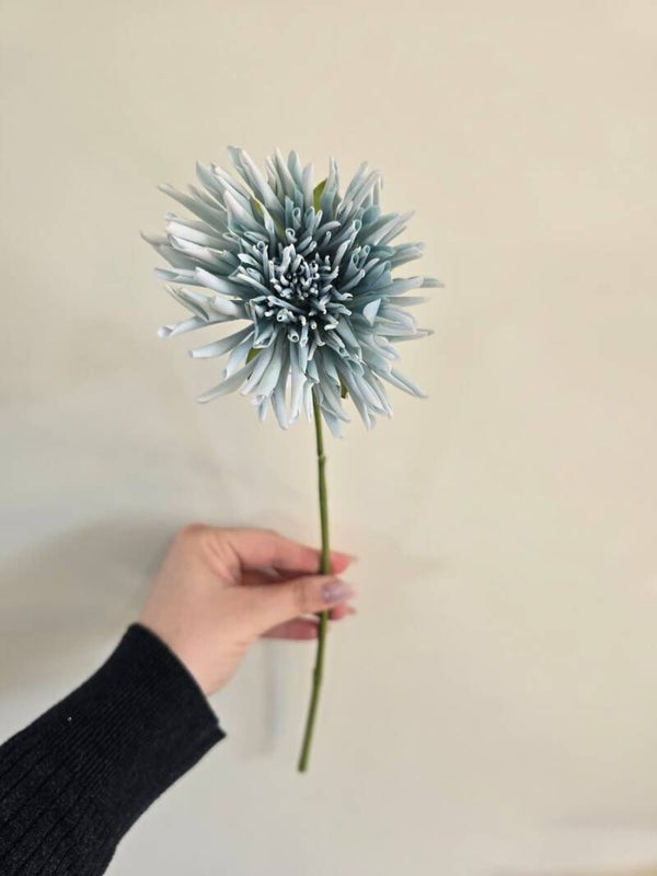 kunstbloem Chrysant lichtblauw