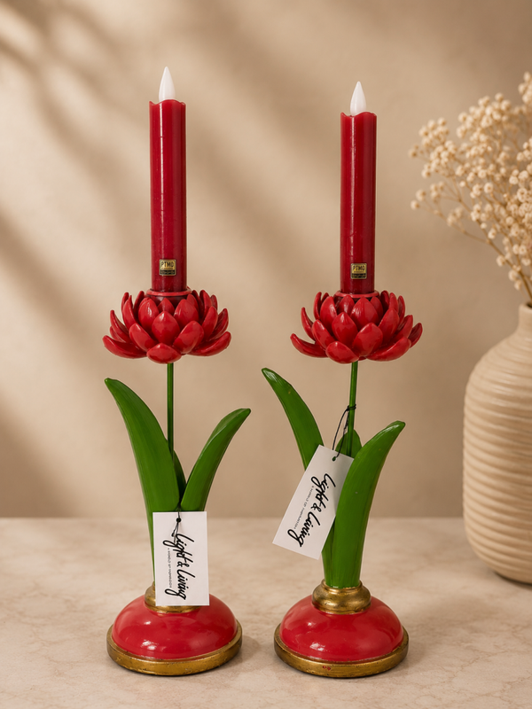 Bloemkandelaar rood