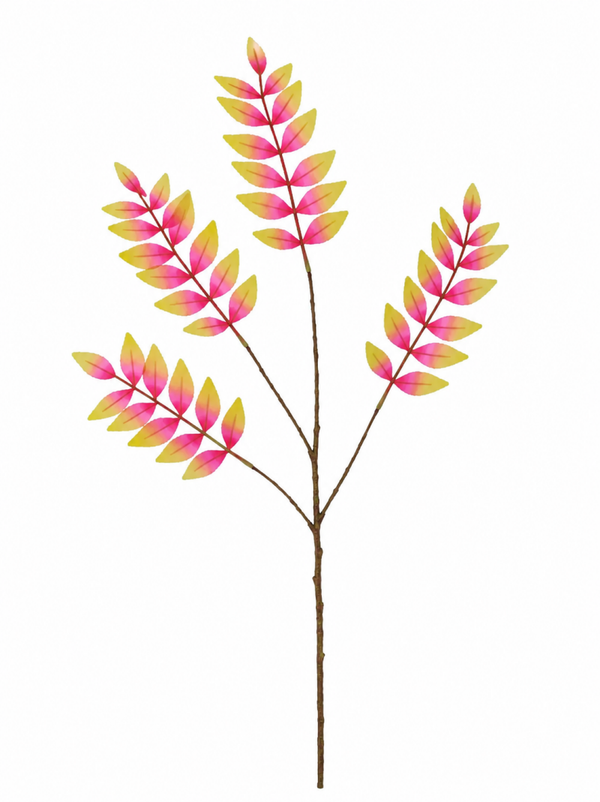 Silk salix leaf orange