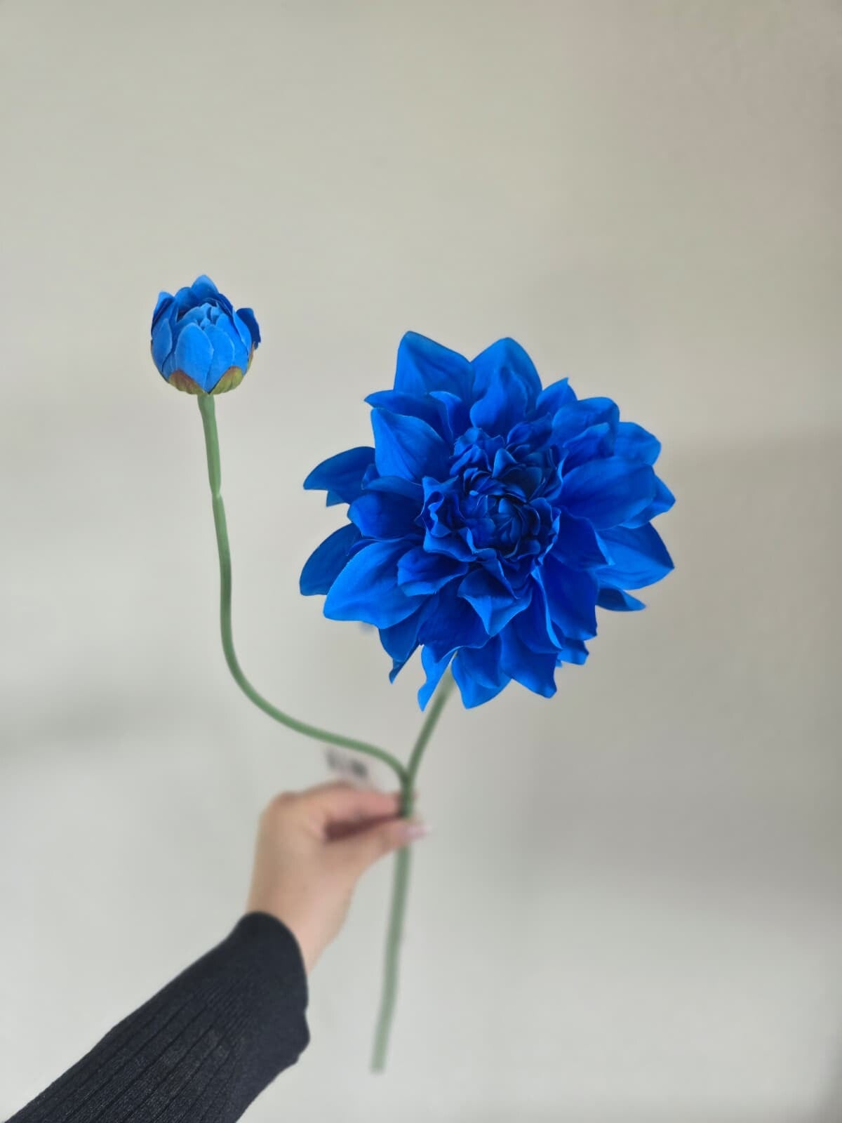 Kunstbloem Dahlia Spike blauw