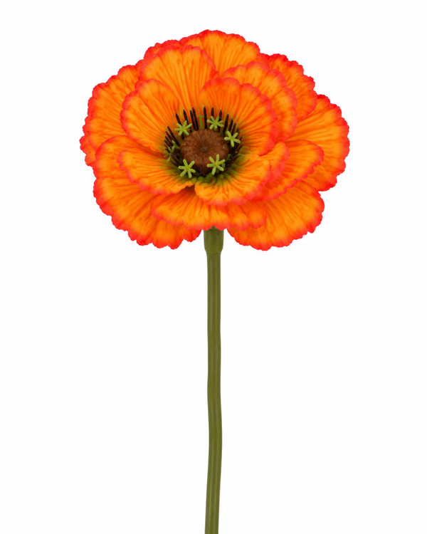 Silk poppy oranje