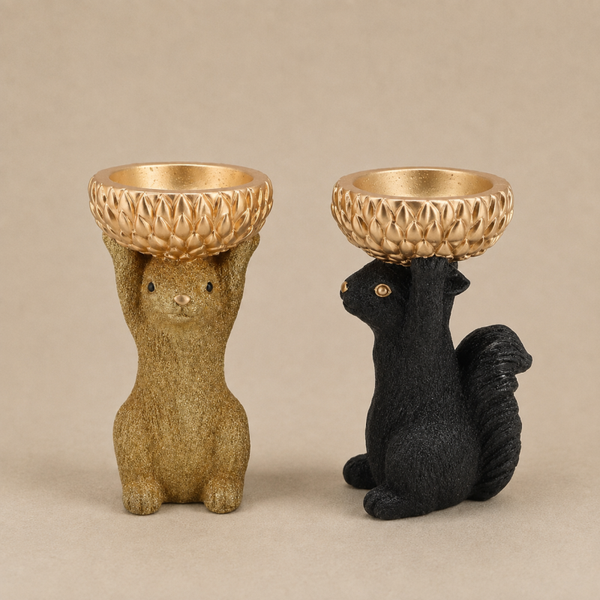 Glitter eekhoorn met schaal
