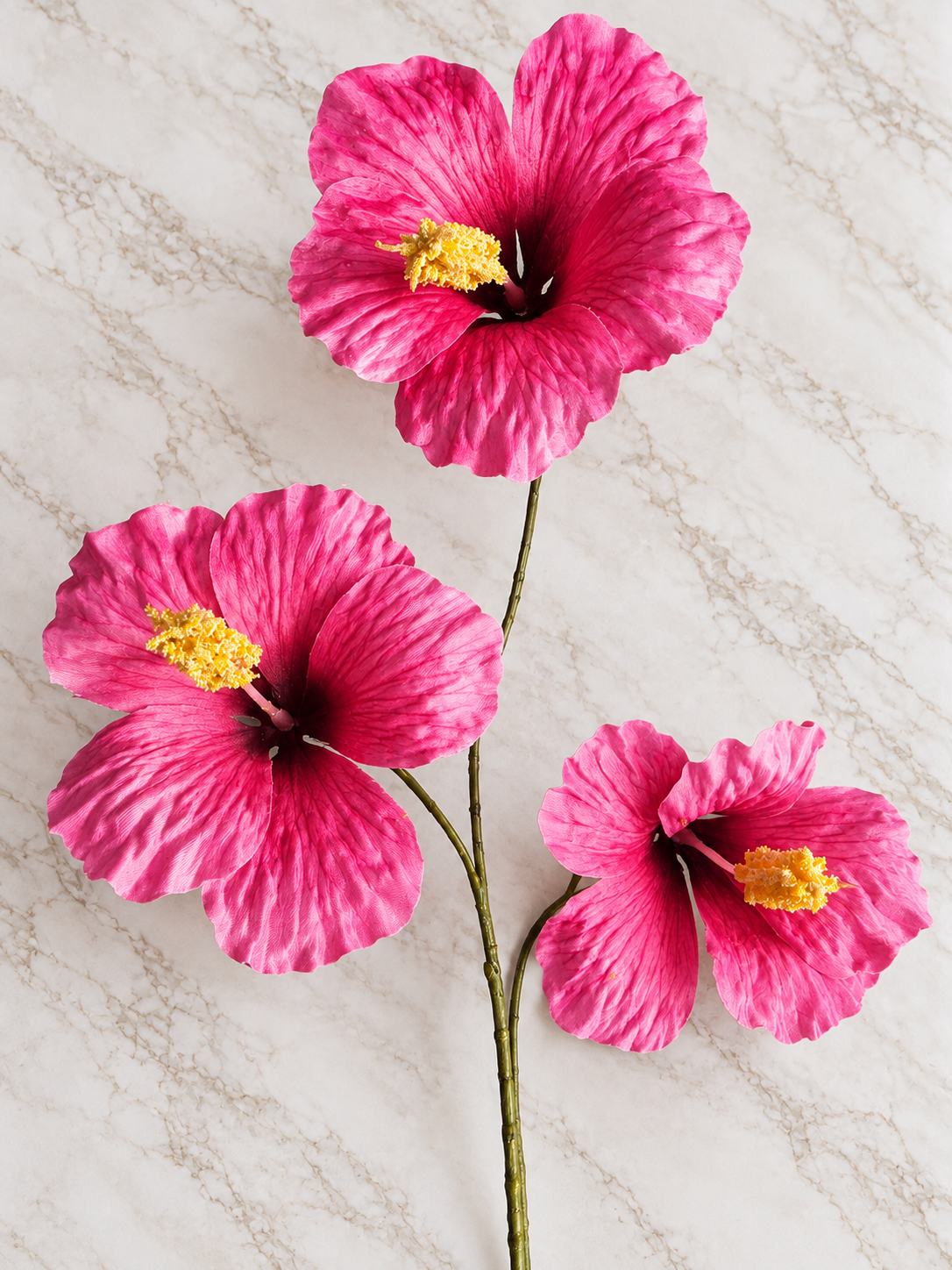 Silk hibiscus donker roze