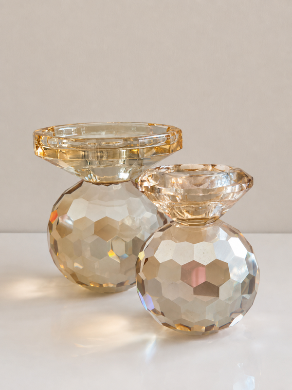 Colmore kristal kandelaren amberkleurig