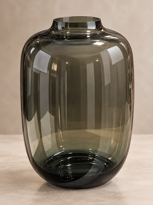 Fidrio vase glass grey