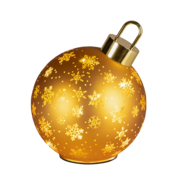 draaiende bal glas binnen goud/warm wit groot