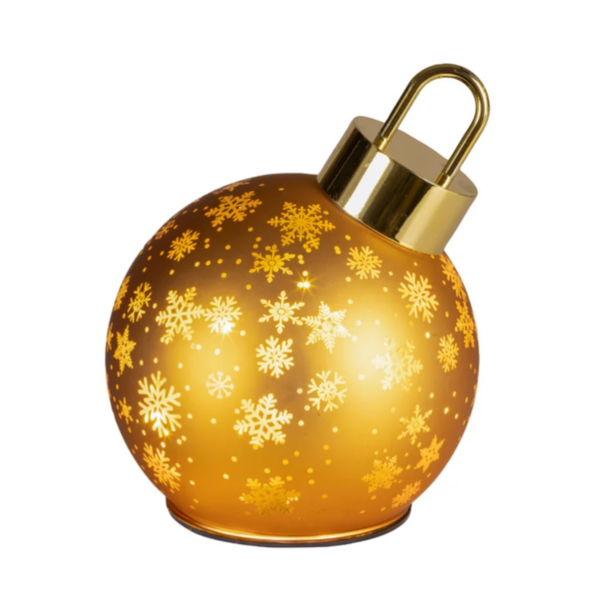 draaiende bal glas goud/warm wit middel