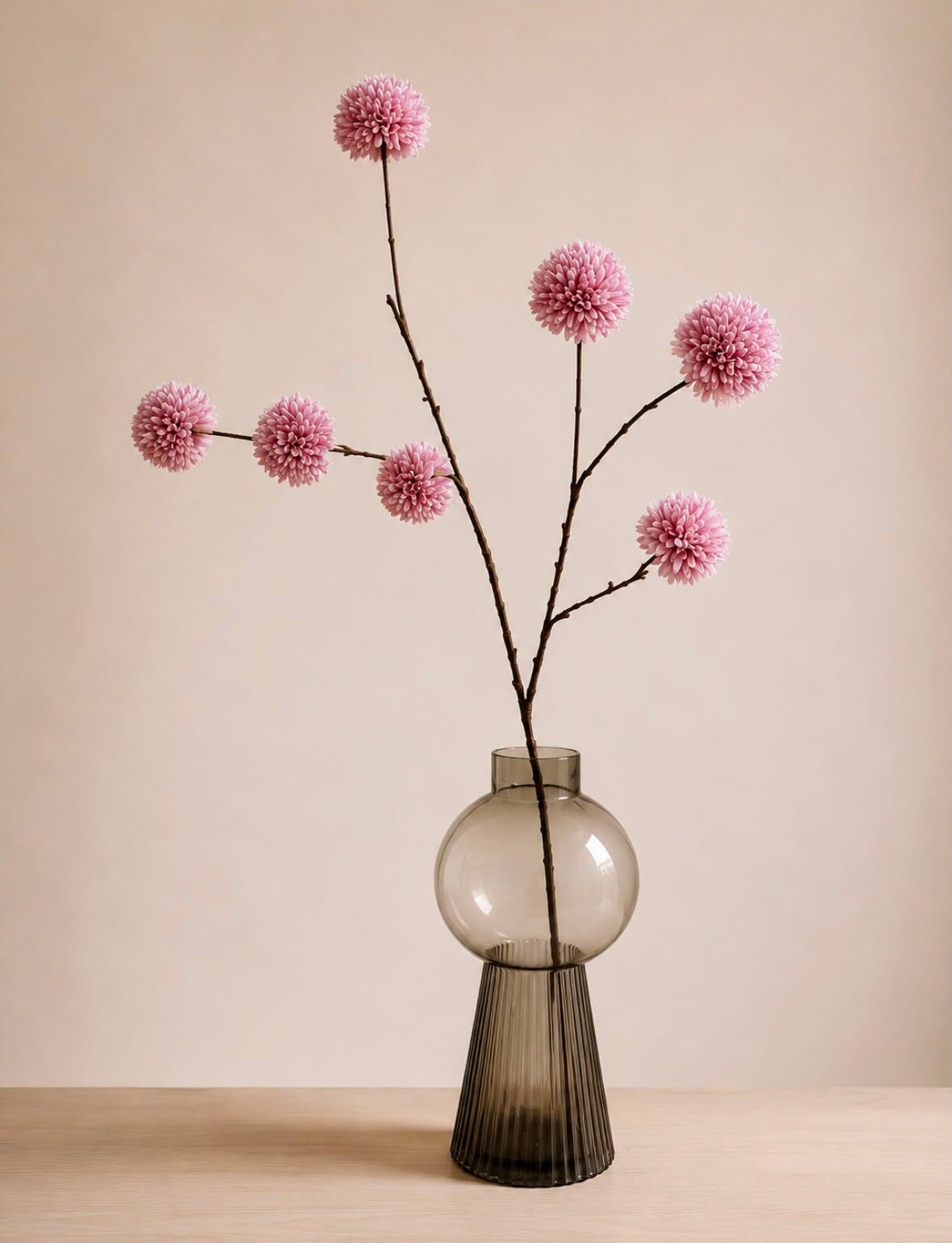 Pompom licht paars, grote bollen