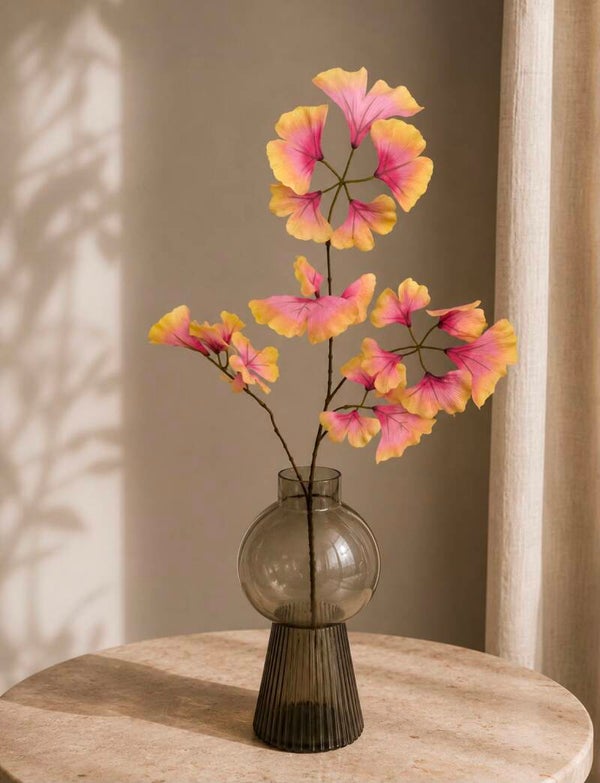 Silk ginkgo orange 85cm