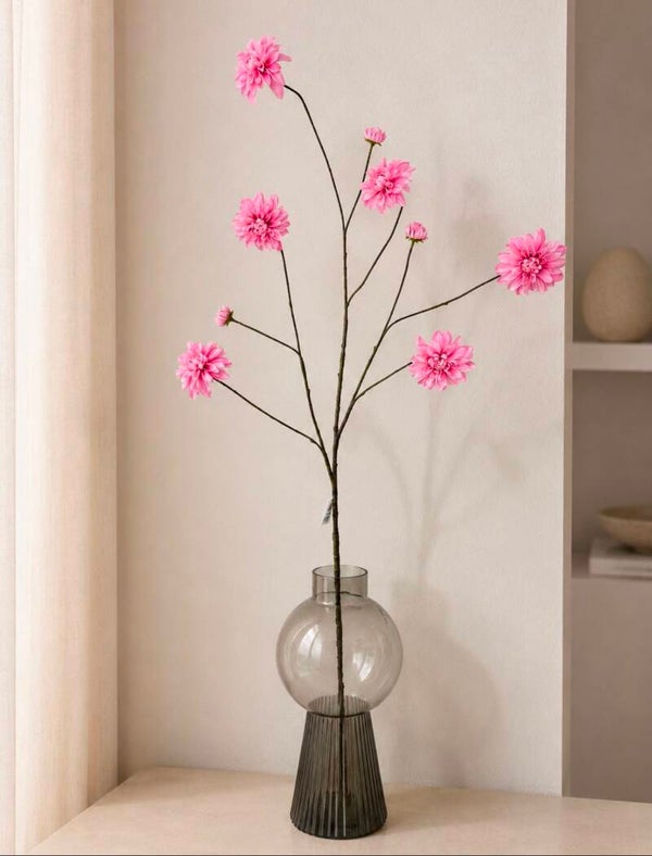 Silk dahlia licht roze 125cm
