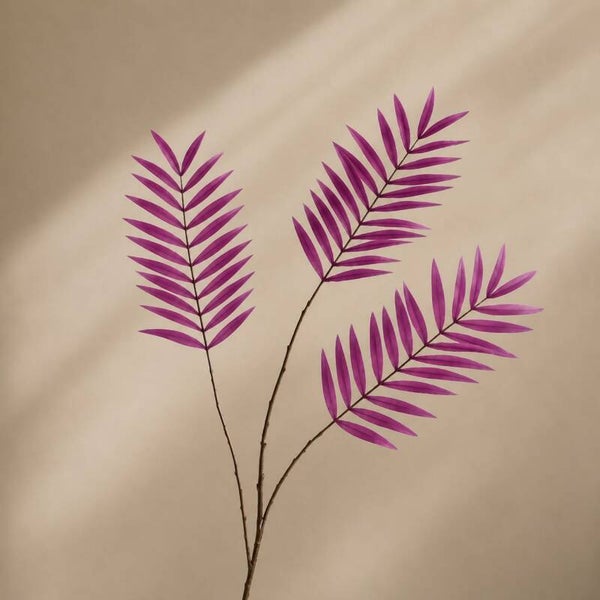 Kunsttak Palm Leaf paars