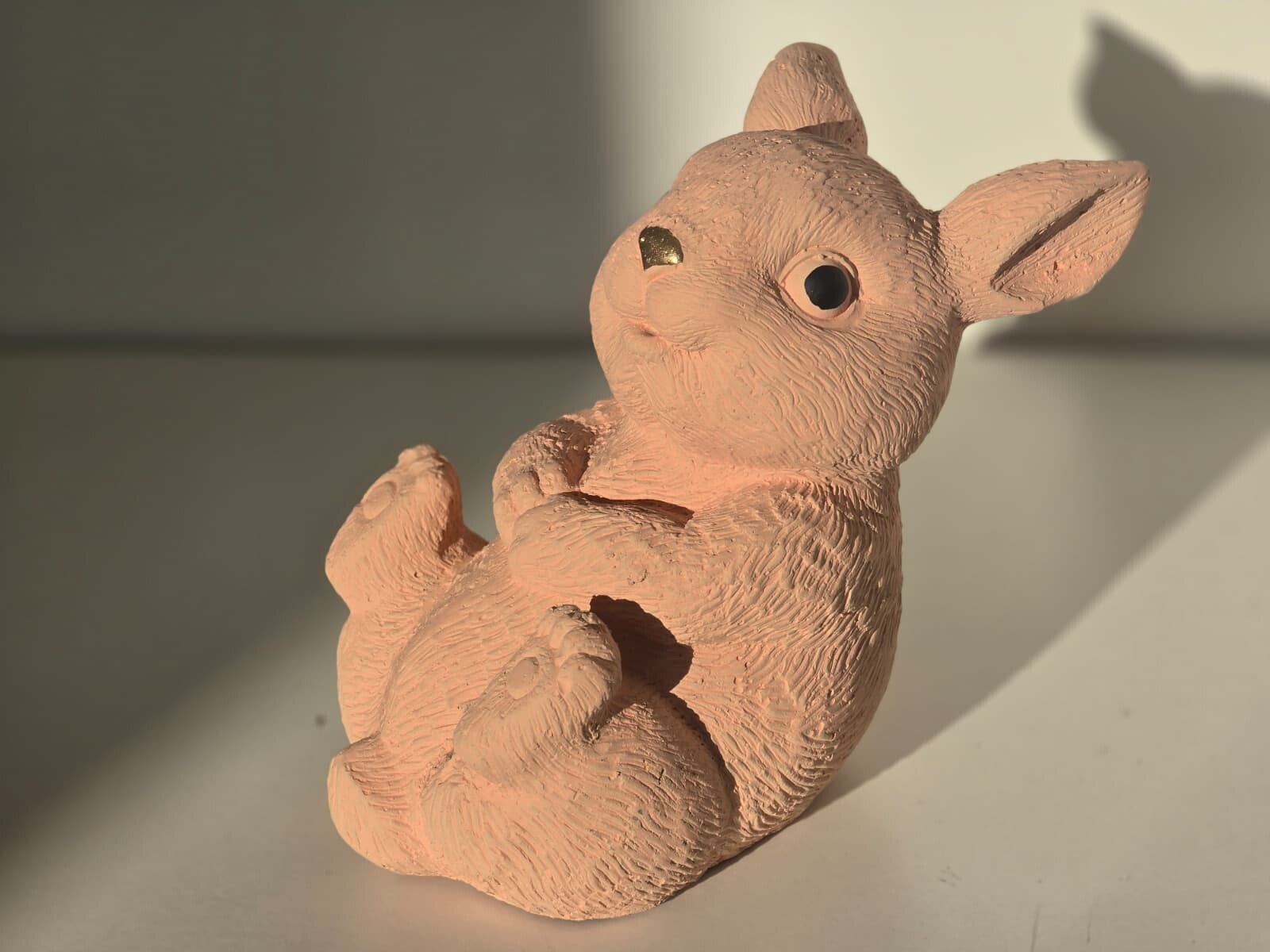 Konijntje liggend peach