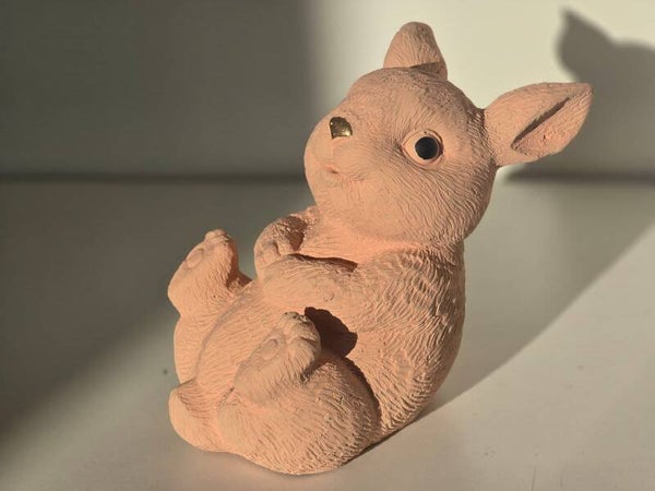 Konijntje liggend peach